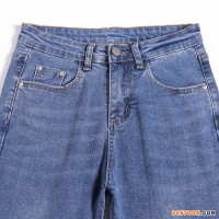 牛仔裤女直筒春季2020年新款高腰显瘦八九分宽松烟管女裤子潮学生