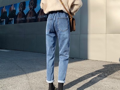 淘宝链接实拍现货2021新款春夏 好质量弹力哈伦裤 后腰松紧萝卜裤限价78元Hình1