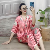 Bộ pijama nữ lụa latin cao cấp Freesize dưới 65kg