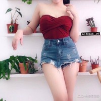 Áo 2 Dây Mặc Được Hai Kiểu Cực Hot , ÁO 2 DÂY XOẮN NGỰC