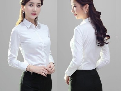 Áo Sơ Mi Nữ Công Sở Trắng XanhHình2
